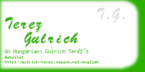 terez gulrich business card